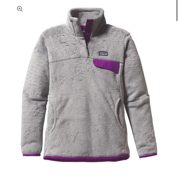 Patagonia Women's ReTool Snap-T Pullover Grey Gray Purple Size Small - Picture 1 of 6